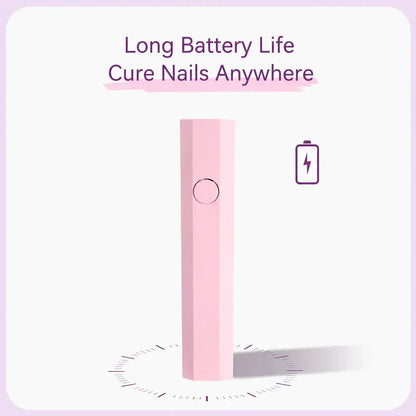 Cordless handheld nail cure lamp — compact one-button design