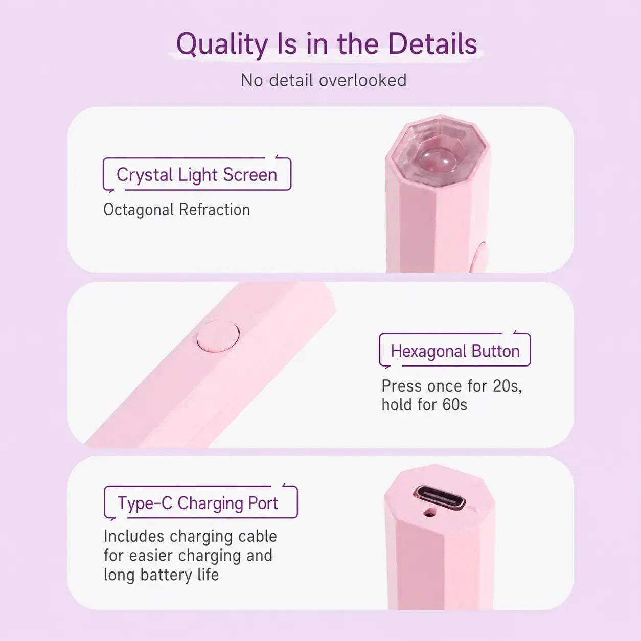 Crystal light screen, timing control and Type-C charging details